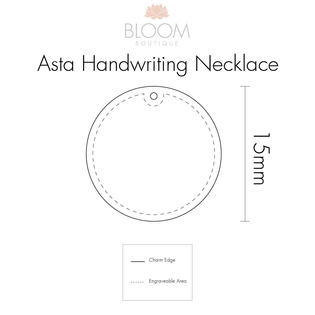 asta handwriting necklace guide