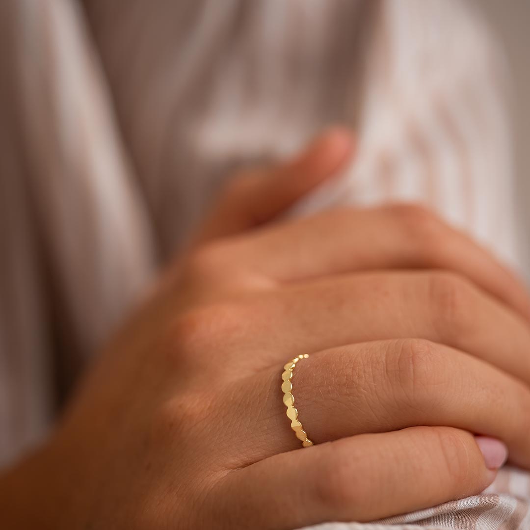 champagne gold stacking ring 