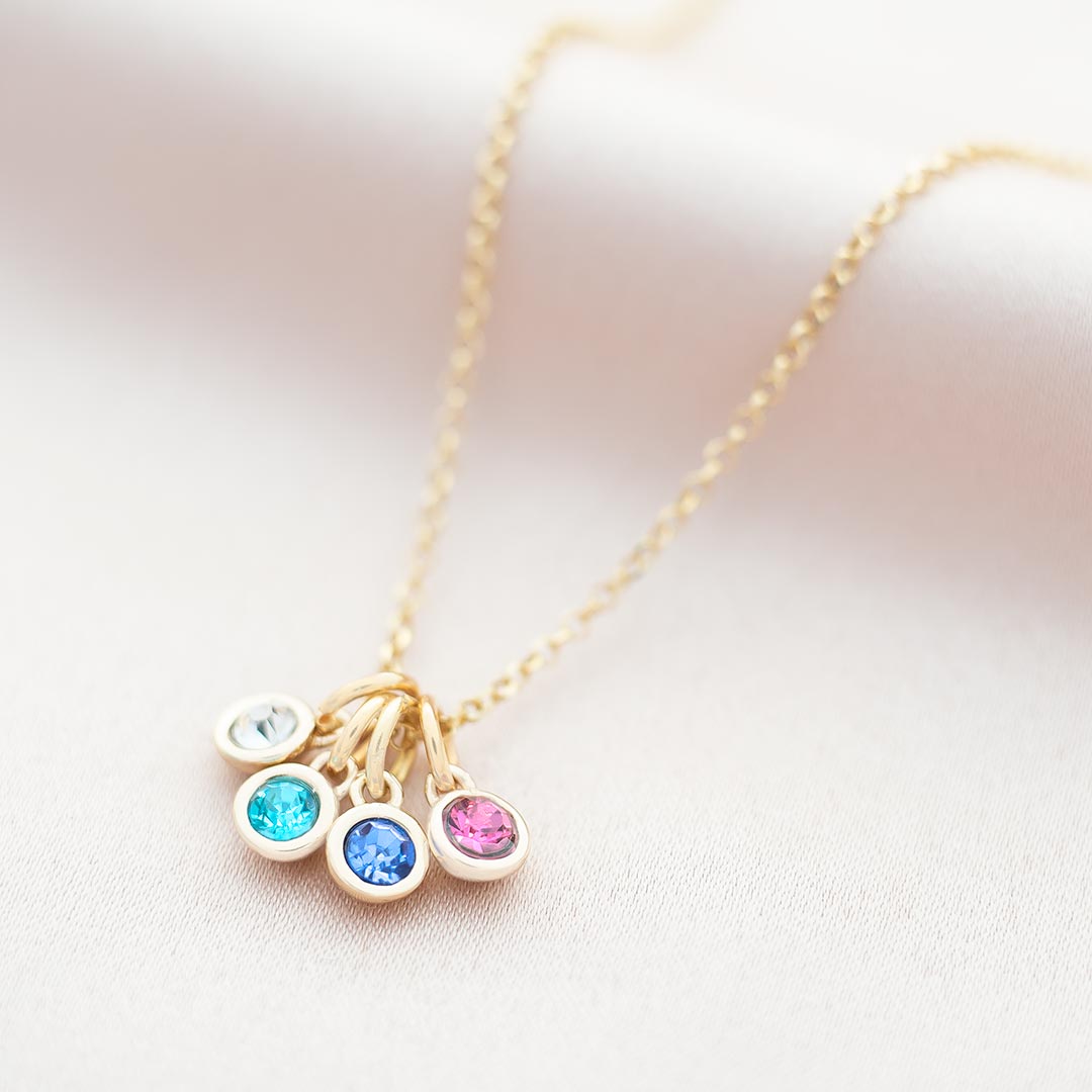 Family Micro Birthstone Personalised Necklace