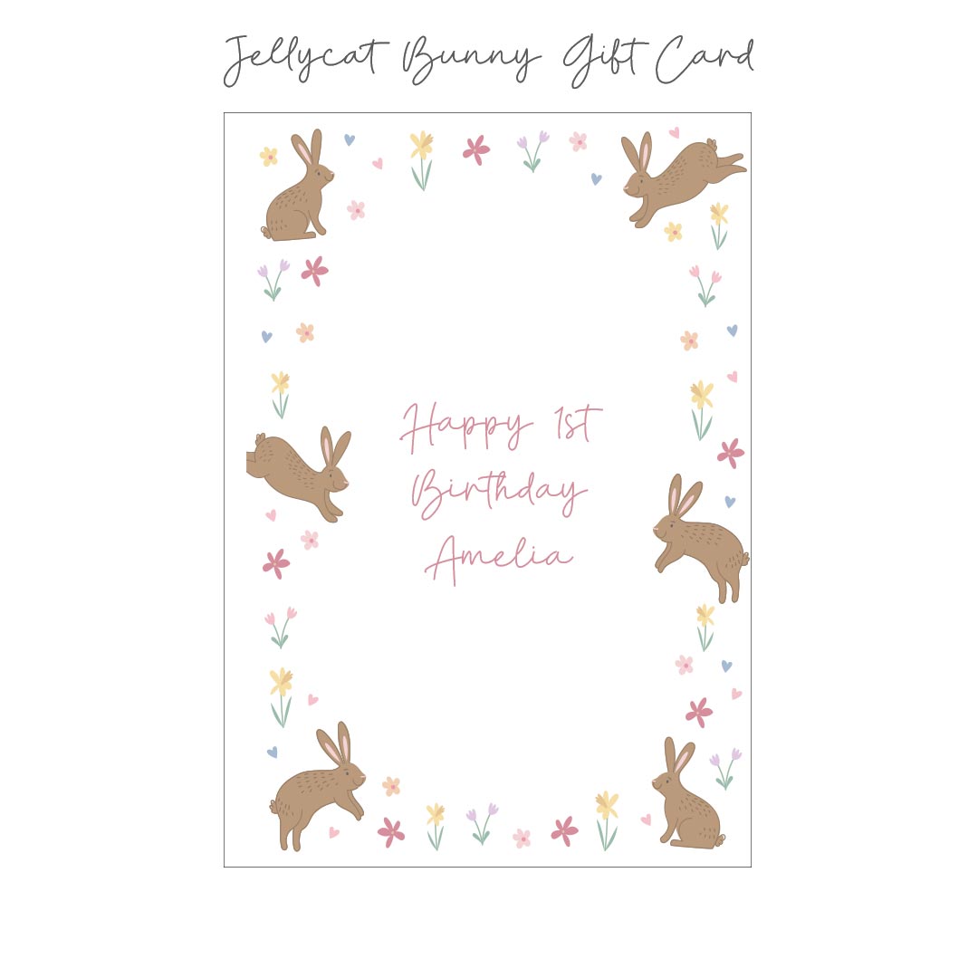 Personalised Jellycat Silver Bashful Bunny