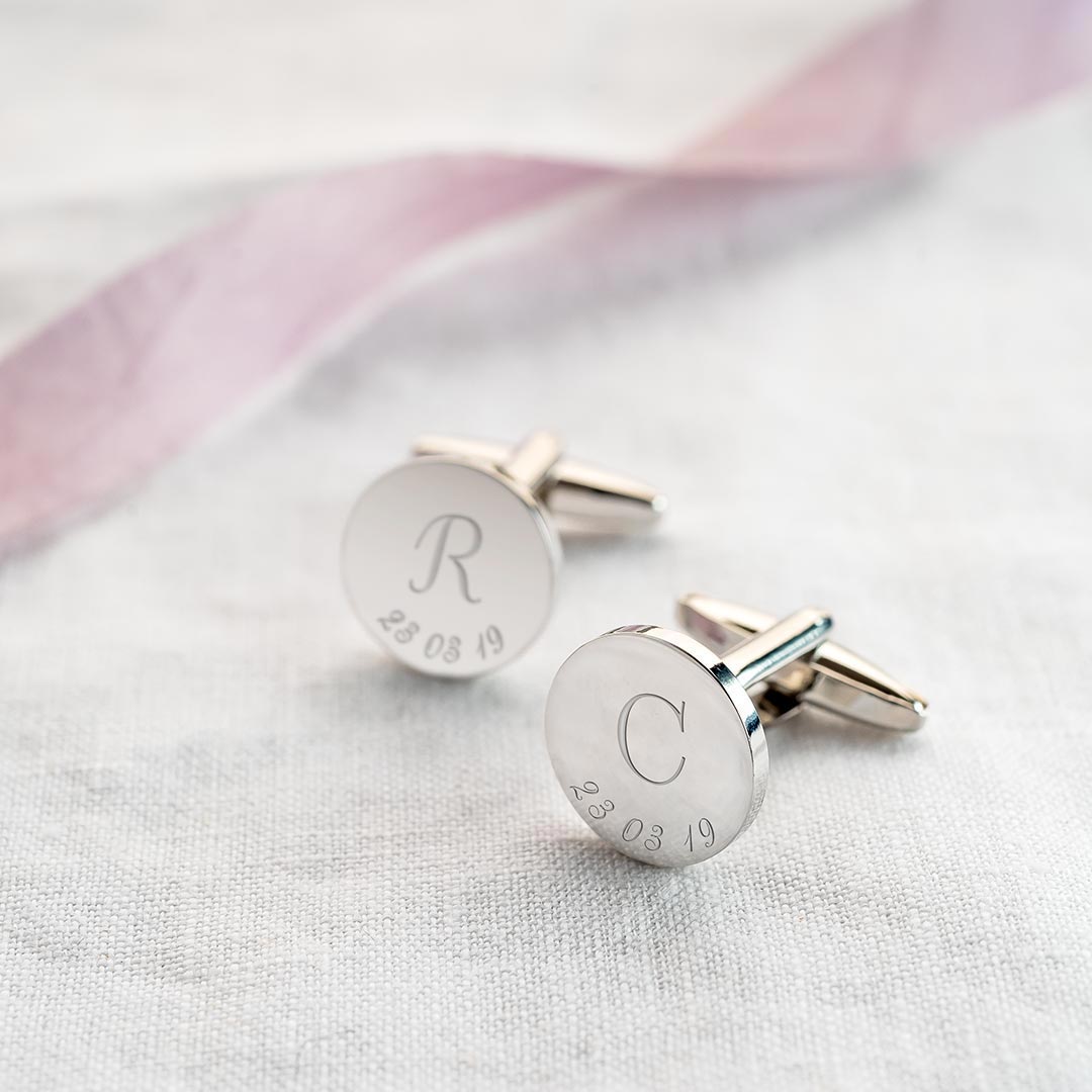 Initial And Date Personalised Cufflinks