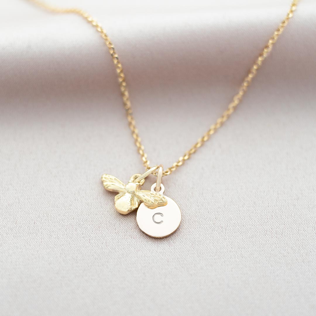Personalised Honey Bee Necklace