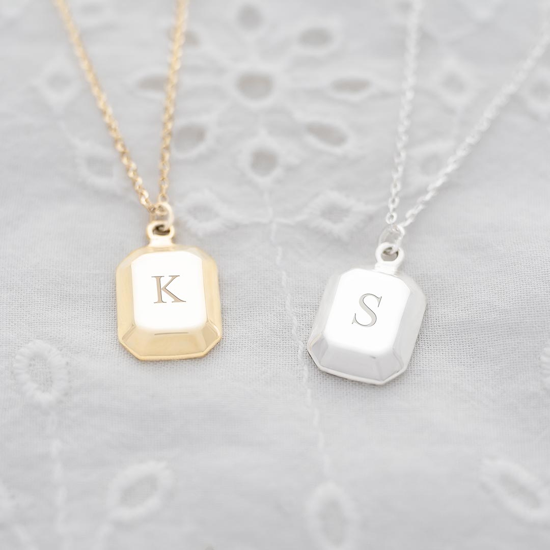 Personalised Sterling Silver Ingot Necklace