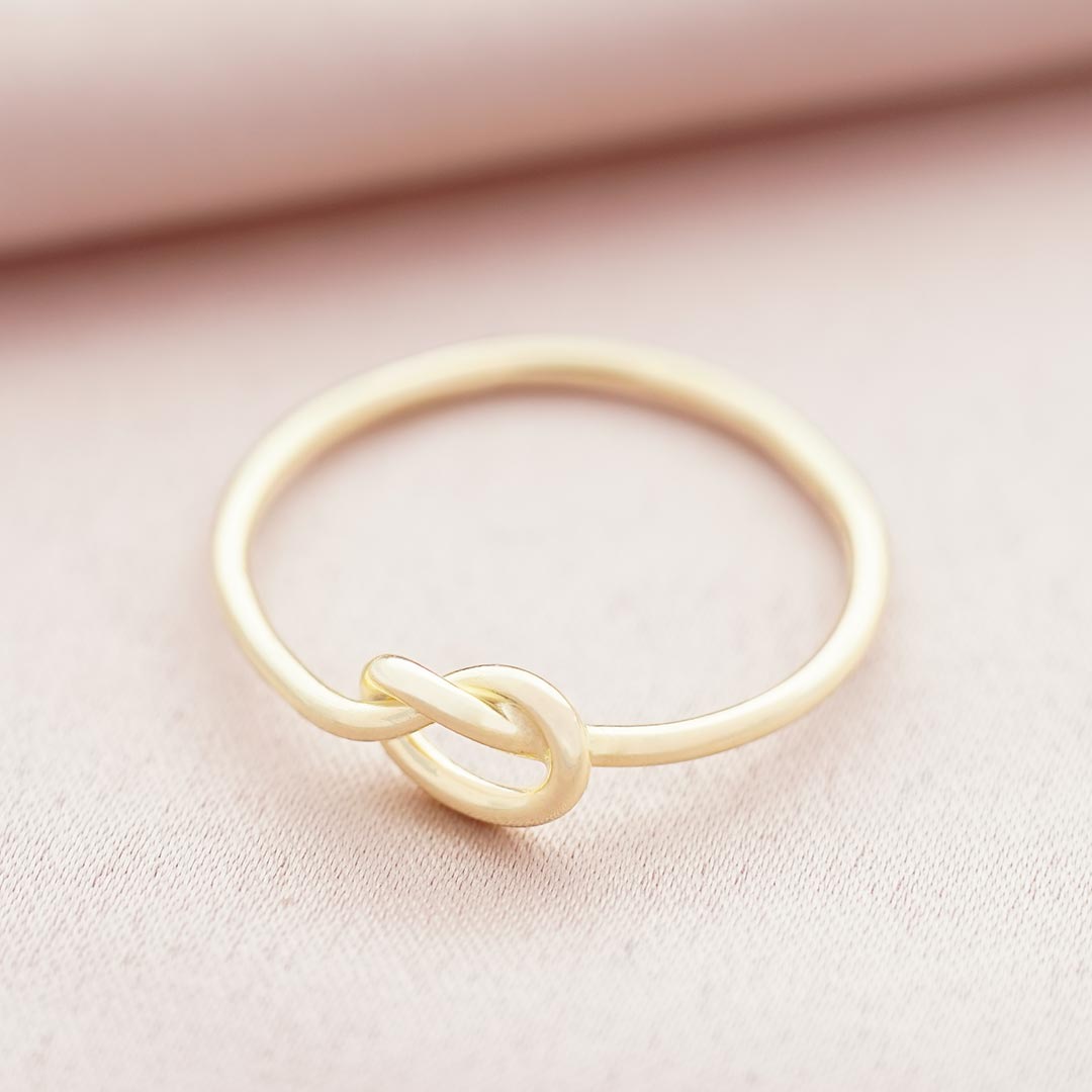 Sterling Silver Eternity Knot Personalised Ring