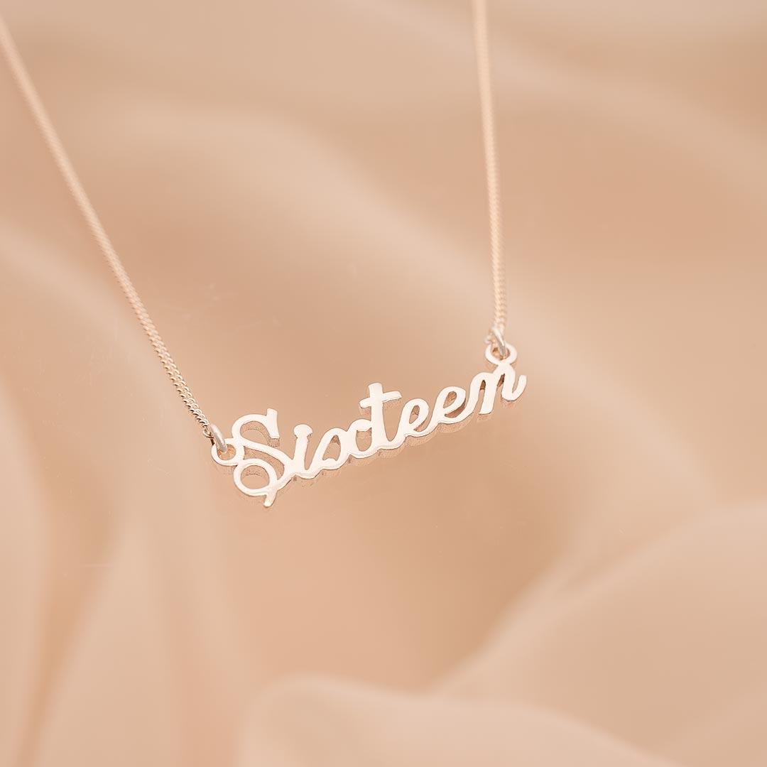 Sterling Silver Sixteen Personalised Name Necklace